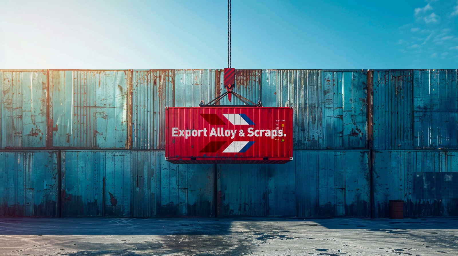 Contenedor de Export Alloy & Scraps en operación